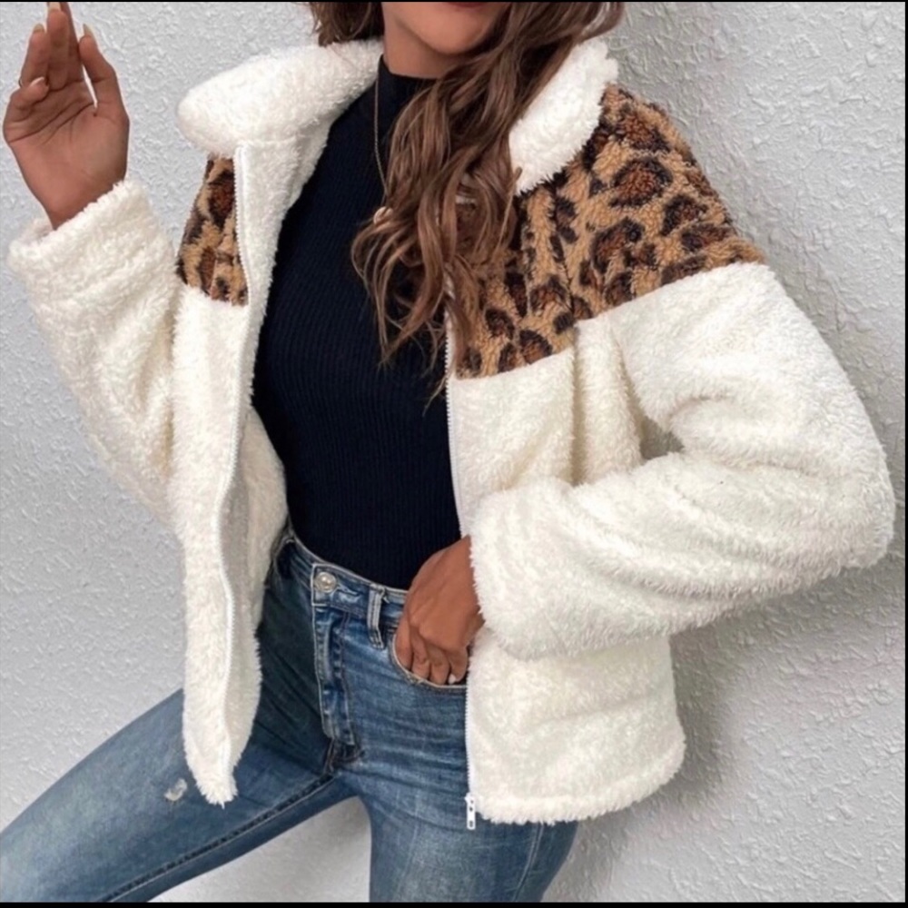 New Leopard Print Teddy coat